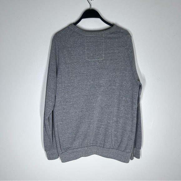 Aviator Nation Sz L 5 Stripe Crewneck Sweatshirt in Gray - Picture 4 of 9